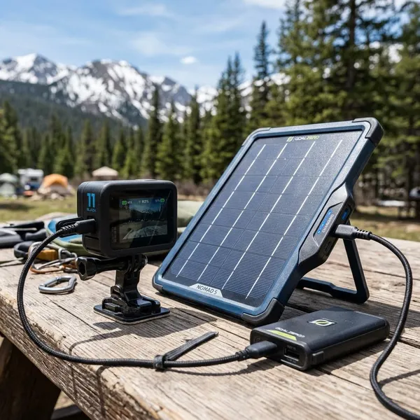 Hoe werkt een zonnepaneel voor een action camera