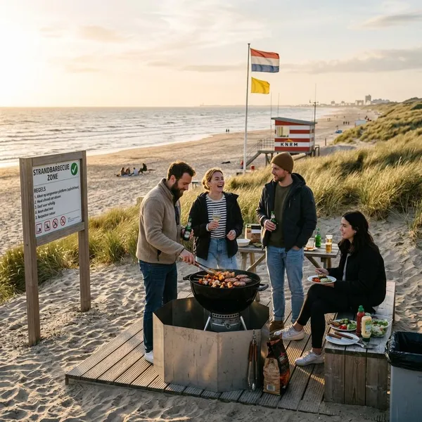 barbecue op het strand mag dat