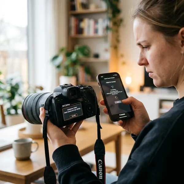 Als de app je Canon camera niet ziet