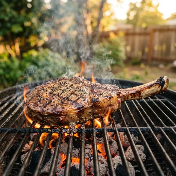 hoe lang moet een tomahawk op de barbecue