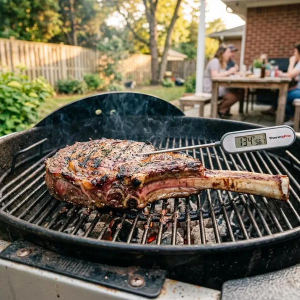 Hoe lang moet een tomahawk op de barbecue