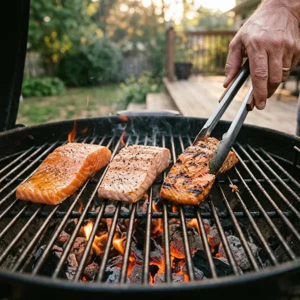 Hoe lang moet zalm op de barbecue