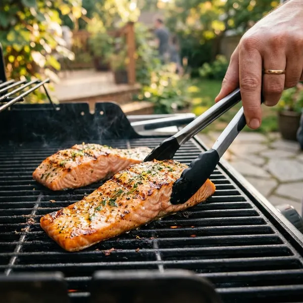 Wanneer is zalm gaar op de barbecue