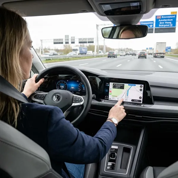 Ingebouwde navigatie of touchscreen bedienen