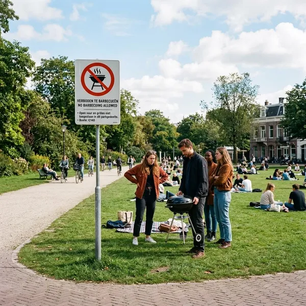 Mag je in een park barbecuen